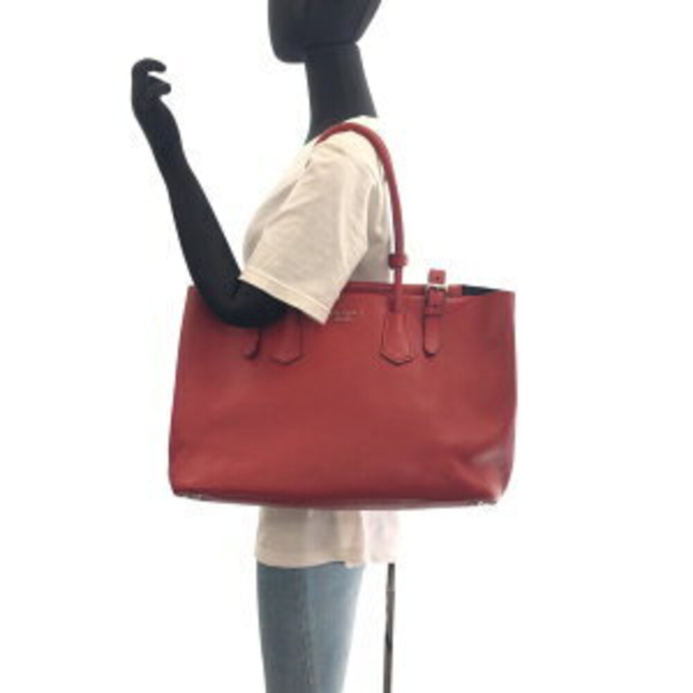 Prada bag red leather tote shoulder - Picture 7 of 10